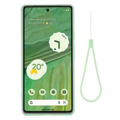 Google Pixel 7A Shell cieta silikona (TPU) apvalks - zaļš | Vacins.lv