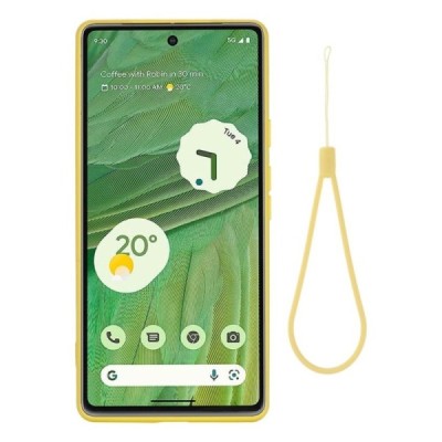 Google Pixel 7A Shell cieta silikona (TPU) apvalks - dzeltens | vacins.lv