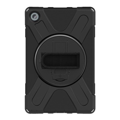 Lenovo Tab M10 Plus 10.6" Gen 3 pastiprinātas aizsardzības melns (360°) apvalks, vaciņš | Vacins.lv