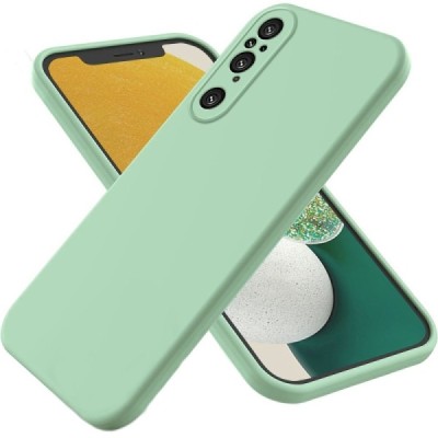 Sony Xperia 1 V „Shell“ cieta silikona (TPU) zaļš apvalks | Vacins.lv