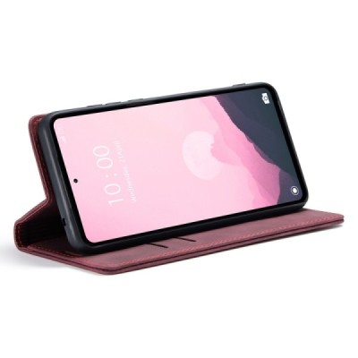 Xiaomi Redmi 12C (11A) CaseMe Retro solīds atvēramais ādas bordo maciņš - maks | Vacins.lv