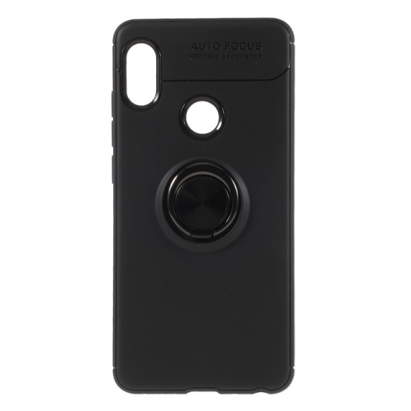 „FOCUS“ Kickstand cieta silikona (TPU) apvalks - melns (Redmi Note 5 2018)