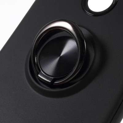 Xiaomi Redmi Note 5 (2018) „FOCUS“ Kickstand cieta silikona (TPU) melns apvalks | vacins.lv