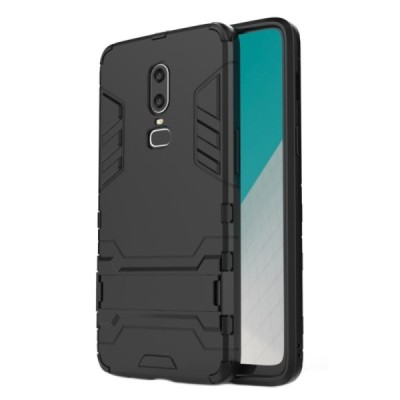 Pastiprinātas aizsardzības melns OnePlus 6 apvalks | Vacins.lv