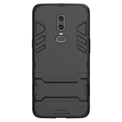 Pastiprinātas aizsardzības melns OnePlus 6 apvalks | Vacins.lv