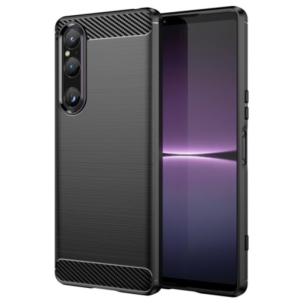 „Carbon“ cieta silikona (TPU) vāciņš - melns (Xperia 1 V)