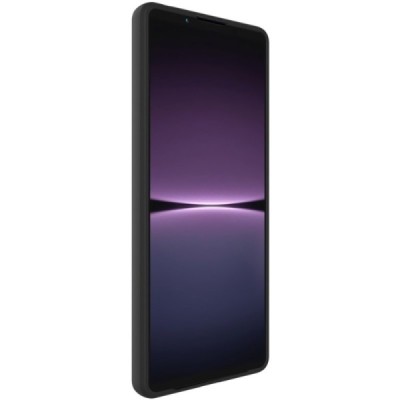 Sony Xperia 1 V „Imak“ cieta silikona (TPU) melns apvalks | vacins.lv
