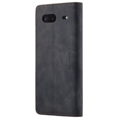 Google Pixel 7 CaseMe Retro solīds atvēramais ādas melns maciņš - maks | Vacins.lv