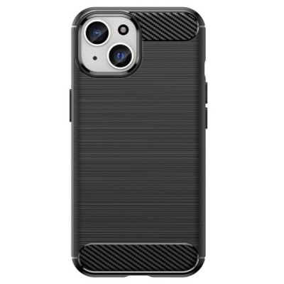 Apple iPhone 15 „Carbon“ cieta silikona (TPU) melns vāciņš | Vacins.lv