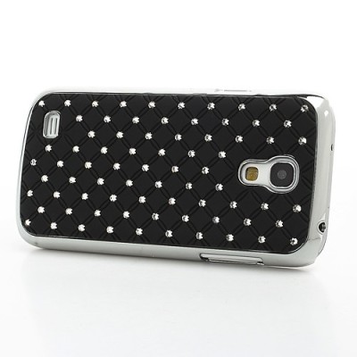 Samsung Galaxy S4 mini elegantiškas juodas dėklas su blizgučiais / Priedai.lt