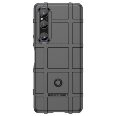 Rugged pastiprinātas aizsardzības Sony Xperia 1 V apvalks - melns | Vacins.lv