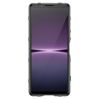 Rugged pastiprinātas aizsardzības Sony Xperia 1 V apvalks - melns | Vacins.lv