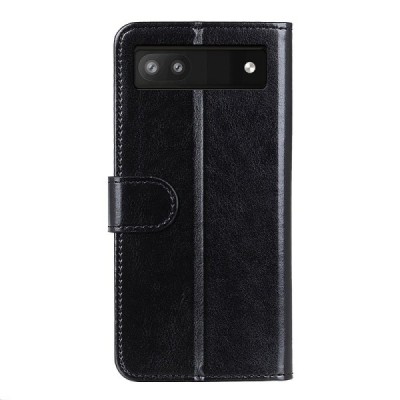 Google Pixel 7A atvēramais ādas melns maciņš (maks) | Vacins.lv