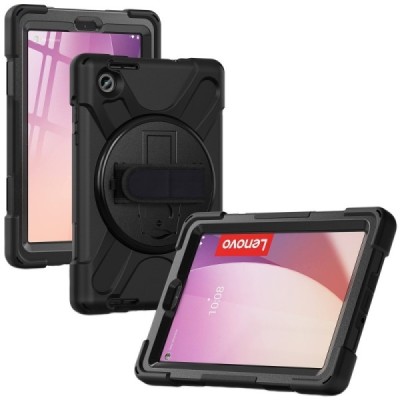 Lenovo Tab M8 8" Gen 4 pastiprinātas aizsardzības melns (360°) apvalks, vaciņš | Vacins.lv