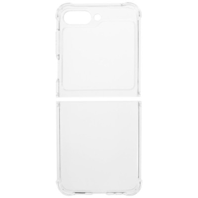 Samsung Galaxy Flip5 (SM-F731B) sustiprintos apsaugos kieto silikono TPU skaidrus dėklas - nugarėlė | Priedai.lt