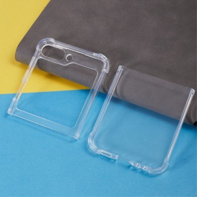 Samsung Galaxy Flip5 (SM-F731B) sustiprintos apsaugos kieto silikono TPU skaidrus dėklas - nugarėlė | Priedai.lt