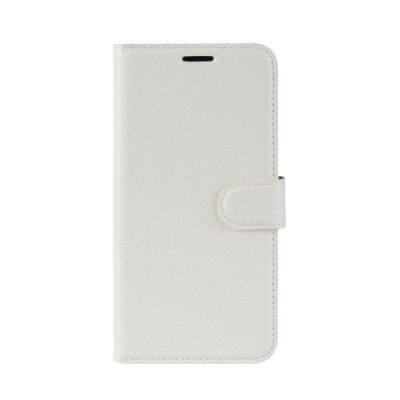 Sony Xperia XZ3 atvēramais balts ādas Litchi maciņš (maks) | Vacins.lv