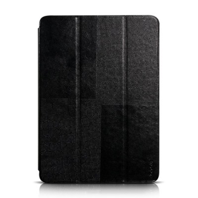 Greznais „HOCO“ Crystal sērijas ādas atvērams melns Samsung Galaxy Tab S 10.5 T805 futrālis / Vacins.lv