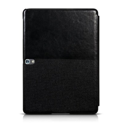 Greznais „HOCO“ Crystal sērijas ādas atvērams melns Samsung Galaxy Tab S 10.5 T805 futrālis / Vacins.lv