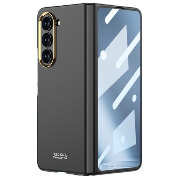 „GKK“ Creative Glass plastmasas apvalks - melns (Galaxy Fold5)