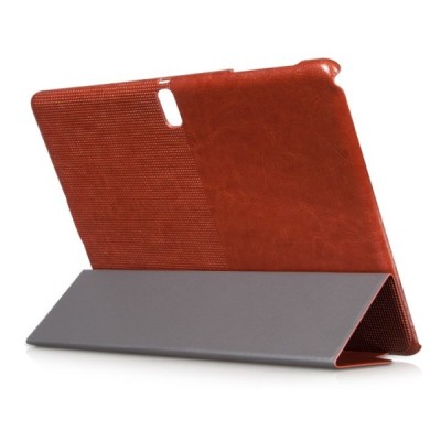 Prabangus „HOCO“ Crystal serijos odinis atverčiamas rudas Samsung Galaxy Tab S 10.5 T805 dėklas / Priedai.lt