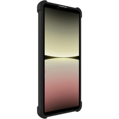 Sony Xperia 10 V Imak pastiprinātas aizsardzības cieta silikona (TPU) melns vāciņš | Vacins.lv