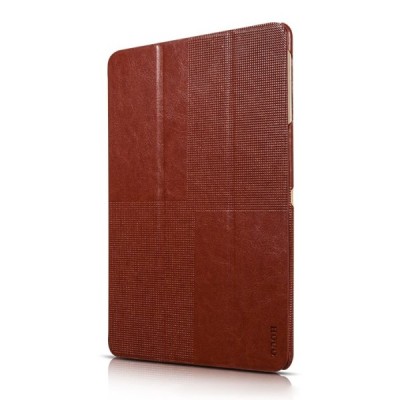 Prabangus „HOCO“ Crystal serijos odinis atverčiamas rudas Samsung Galaxy Tab S 10.5 T805 dėklas / Priedai.lt