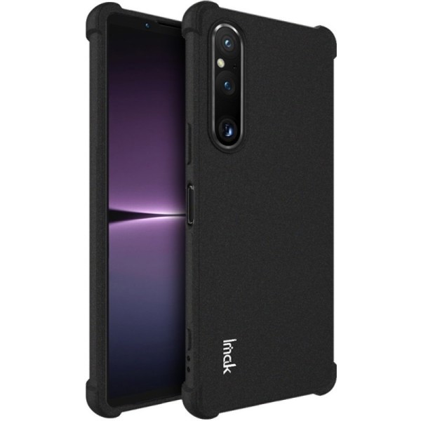„Imak“ pastiprinātas aizsardzības cieta silikona (TPU) apvalks - melns (Xperia 1 V)