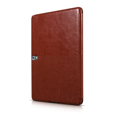 Prabangus „HOCO“ Crystal serijos odinis atverčiamas rudas Samsung Galaxy Tab S 10.5 T805 dėklas / Priedai.lt