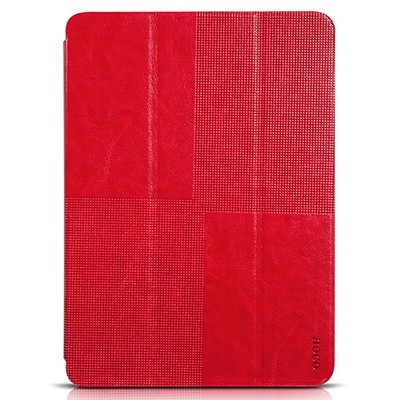 Prabangus „HOCO“ Crystal serijos odinis atverčiamas raudonas Samsung Galaxy Tab S 10.5 T805 dėklas / Priedai.lt