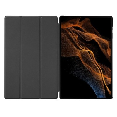 Samsung Galaxy Tab S10 Ultra, S9 Ultra, S8 Ultra atvēramais melns maciņš | Vacins.lv