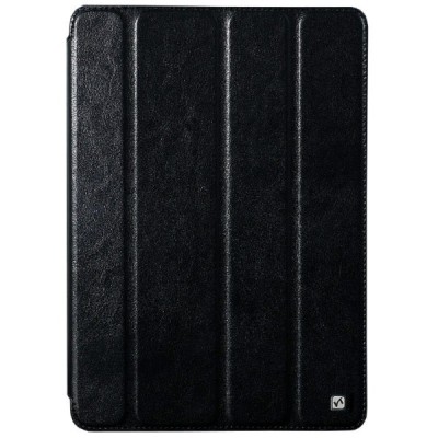 Prabangus „HOCO“ Crystal serijos odinis atverčiamas juodas Apple iPad Air dėklas / Priedai.lt