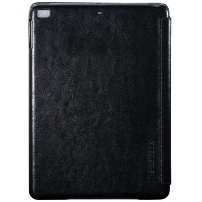 Prabangus „HOCO“ Crystal serijos odinis atverčiamas juodas Apple iPad Air dėklas / Priedai.lt