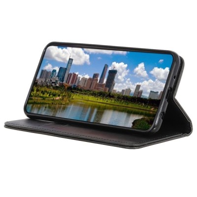 Samsung Galaxy M23 (SM-M236B, SM-E236B) „Split“ juodas odinis atverčiamas dėklas - knygutė | Priedai.lt