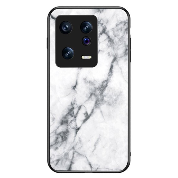 „Marble“ cieta silikona (TPU) apvalks - balts (Xiaomi 13)