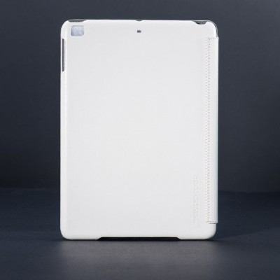 Prabangus „HOCO“ Crystal serijos odinis atverčiamas baltas Apple iPad Air dėklas / Priedai.lt