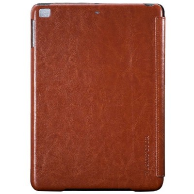 Prabangus „HOCO“ Crystal serijos odinis atverčiamas rudas Apple iPad Air dėklas / Priedai.lt