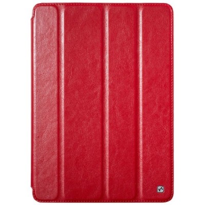 Prabangus „HOCO“ Crystal serijos odinis atverčiamas raudonas Apple iPad Air dėklas / Priedai.lt