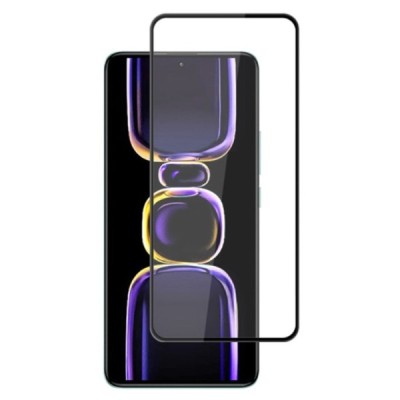 Xiaomi Poco F5 Pro „Mocolo“ 2.5D 9H Tempered Glass sustiprintos apsaugos juodas pilnai dengiantis apsauginis ekrano stiklas 0,26