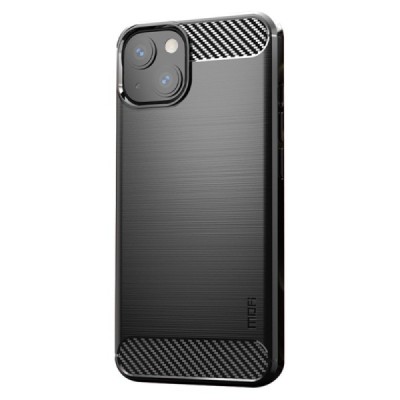 Apple iPhone 13 „Mofi“ Carbon cieta silikona (TPU) melns vāciņš | Vacins.lv