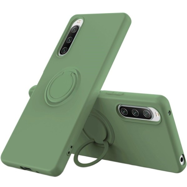 „Ring“ Kickstand (TPU) apvalks - zaļš (Xperia 10 V)