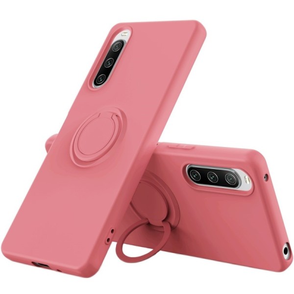 „Ring“ Kickstand (TPU) apvalks - sarkans (Xperia 10 V)