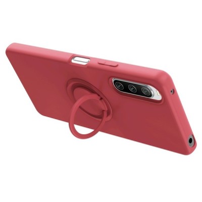 Sony Xperia 10 V „Ring“ Kickstand (TPU) sarkans apvalks | vacins.lv