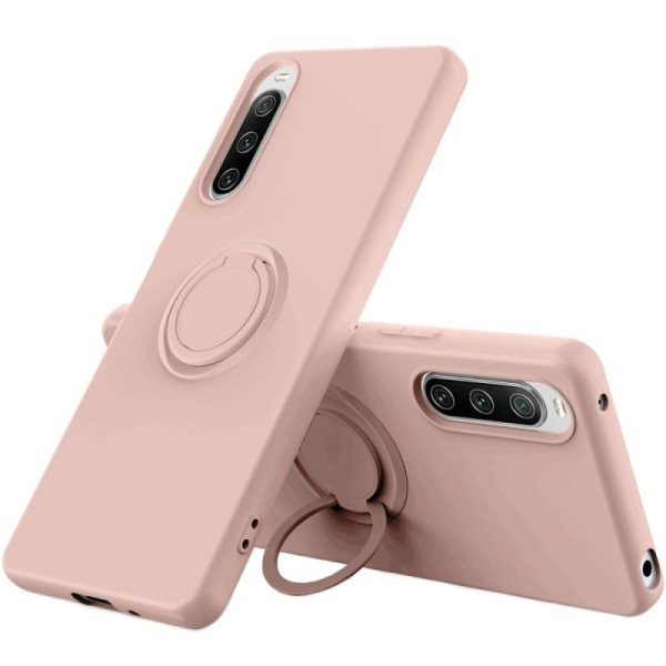 „Ring“ Kickstand (TPU) apvalks - rozs (Xperia 10 V)
