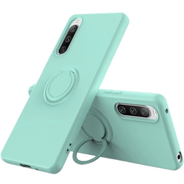 „Ring“ Kickstand (TPU) apvalks - piparmētru (Xperia 10 V)