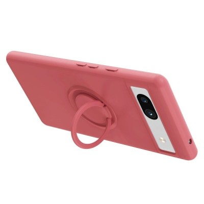 Google Pixel 7A „Ring“ Kickstand (TPU) sarkans apvalks | vacins.lv