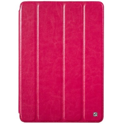 Greznais „HOCO“ Crystal sērijas ādas atvērams rozs Apple iPad air futrālis / Vacins.lv