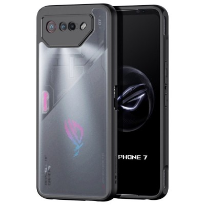 Asus Rog Phone 7 „Dux Ducis“ Aimo dzidrs apmales melnā krāsā apvalks | Vacins.lv