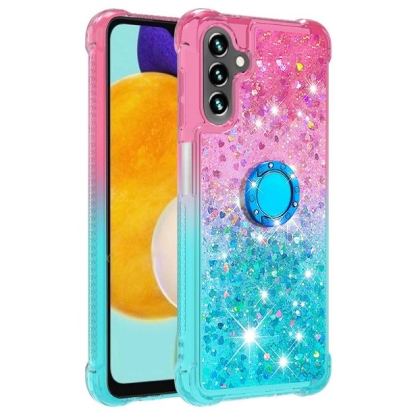 „Shine“ Kickstand cieta silikona (TPU) apvalks - piparmētru / rozs (Galaxy A54)