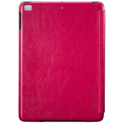 Greznais „HOCO“ Crystal sērijas ādas atvērams rozs Apple iPad air futrālis / Vacins.lv